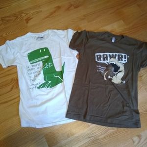 2 dinosaur t shirts  size small